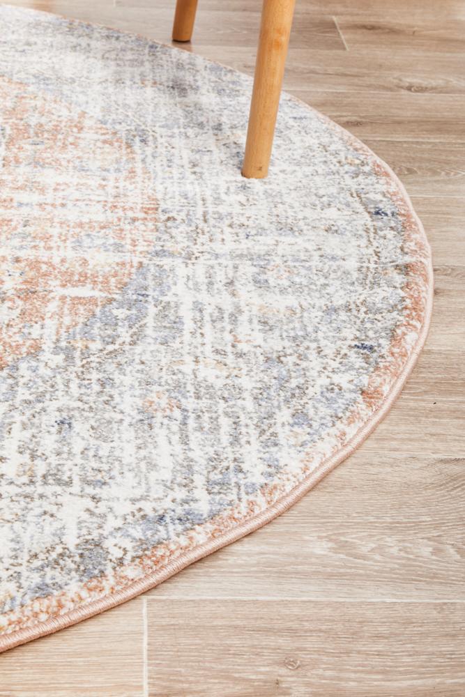 Mayfair Lorissa Peach Round Rug
