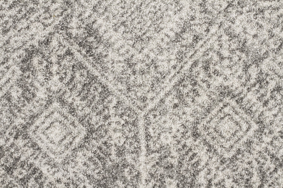 Mirage Temple Round Rug | Silver Grey