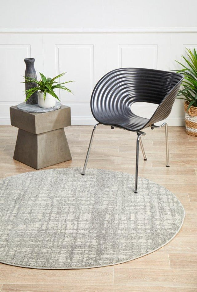 Ashley Round Rug | Silver Grey
