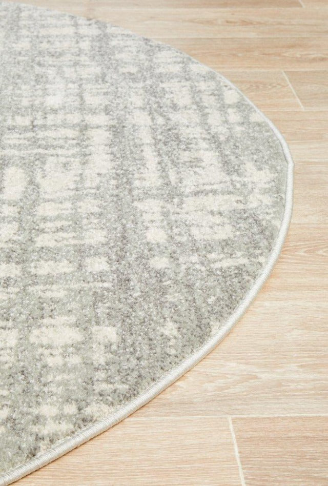 Ashley Round Rug | Silver Grey
