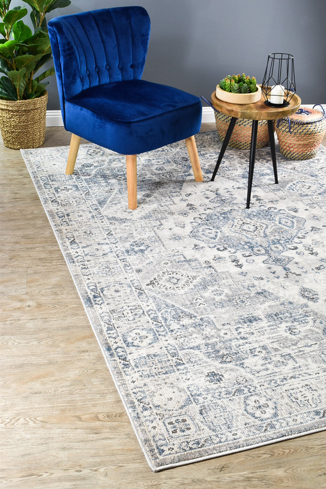 Medina Blue L.Grey Rug 0320C