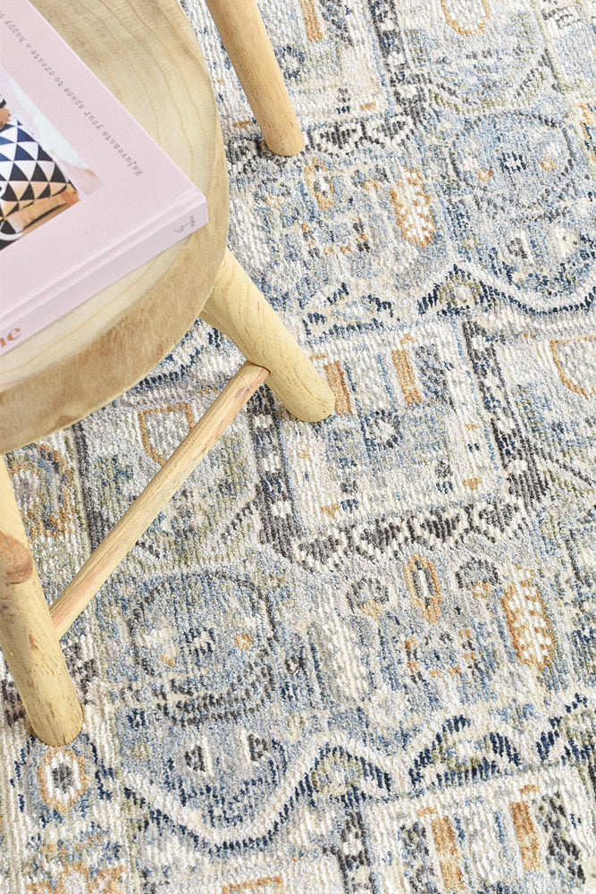 Medina Blue Grey Rug 0319A