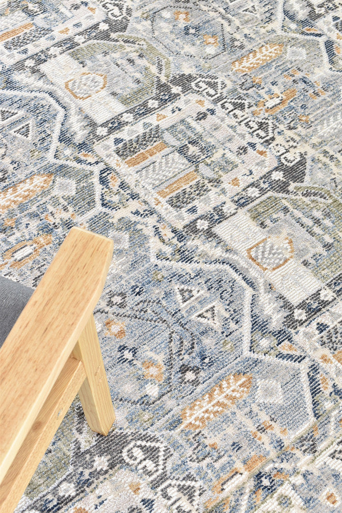 Medina Blue Grey Rug 0319A