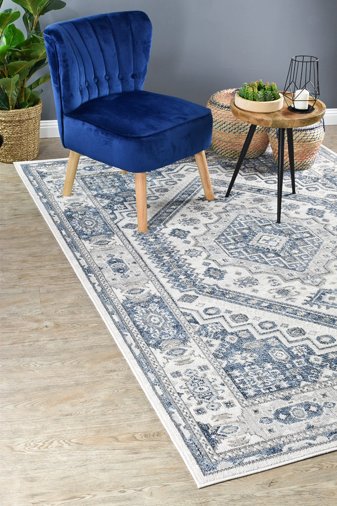 Medina Cream Blue Rug A161A