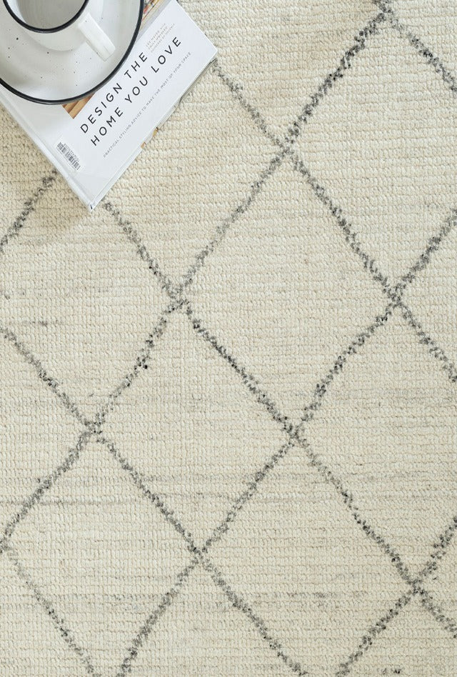 Orlean Hand Knotted Rug | Ivory Grey