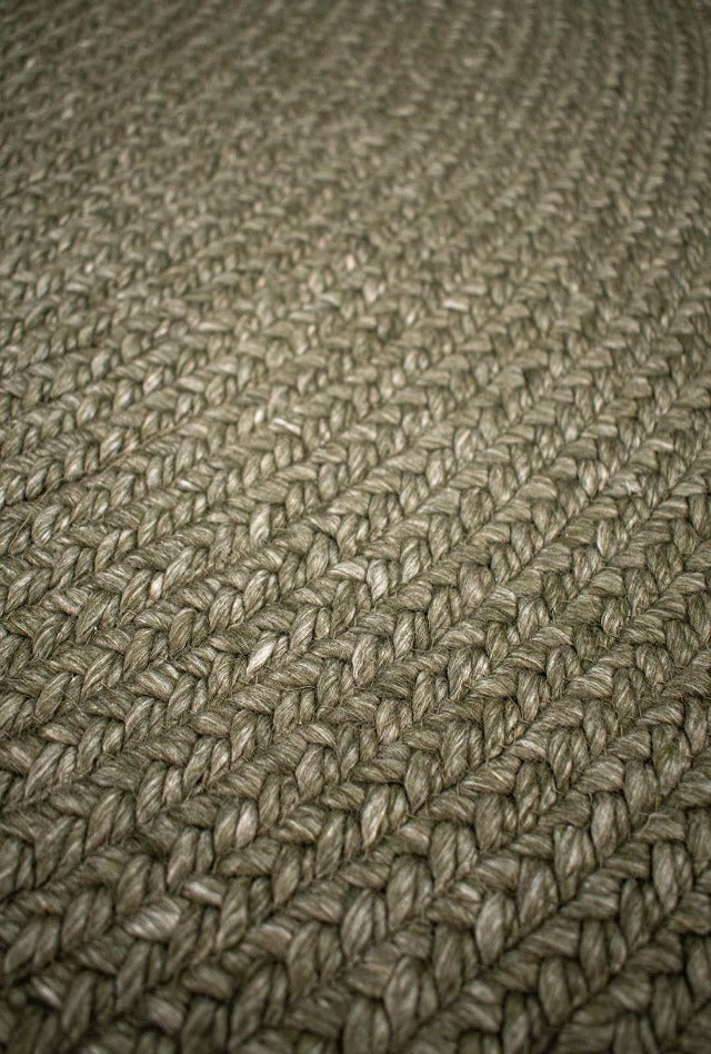 Paddington Hand Braided Round Rug | Olive - Enquire for availability | Jenny & Dylan | Hallway 2022