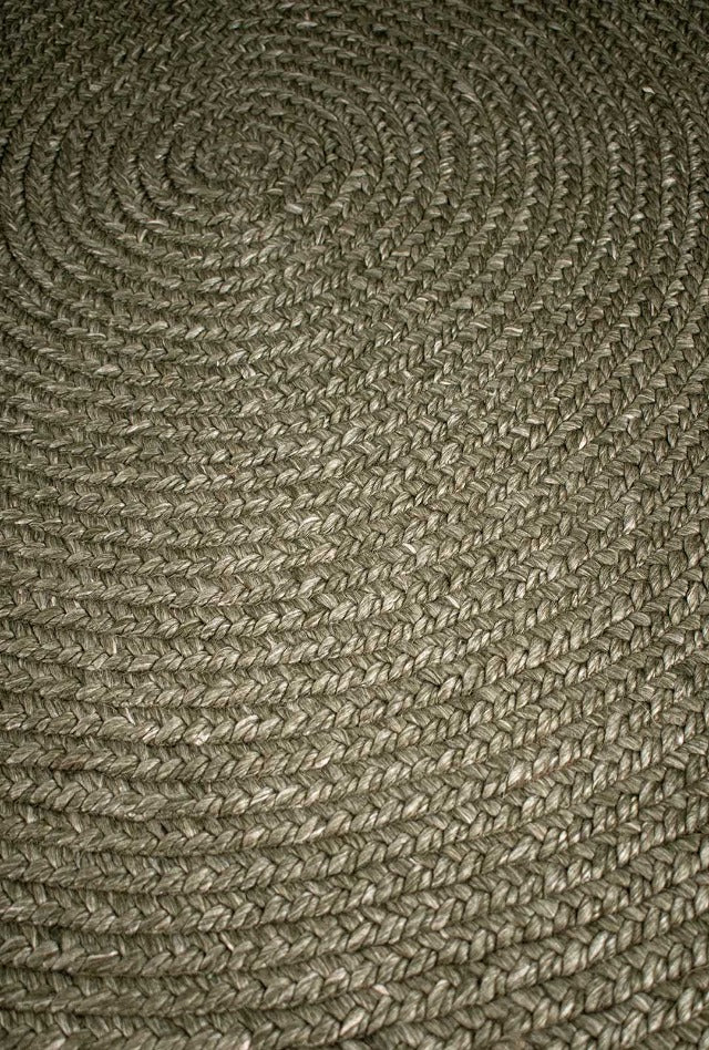 Paddington Hand Braided Round Rug | Olive - Enquire for availability | Jenny & Dylan | Hallway 2022