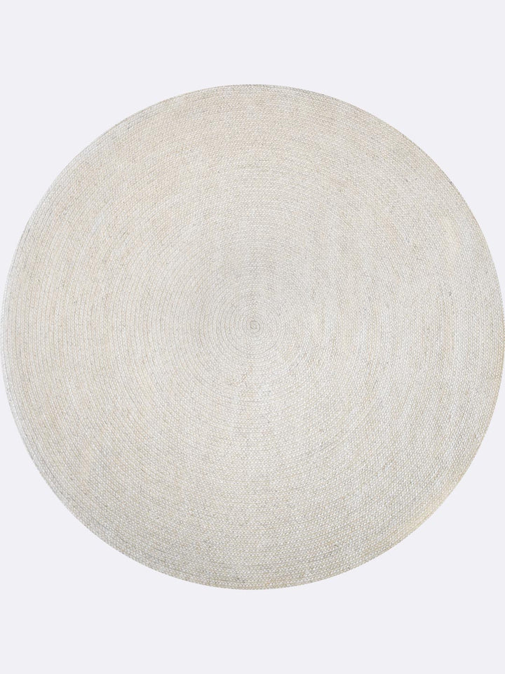 Paddington Hand Braided Round Rug | Snow - Enquire for availability