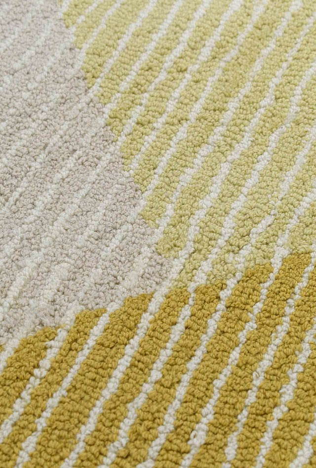 Pinstripe Handmade NZ Wool Rug | Citrus - Enquire now for availability