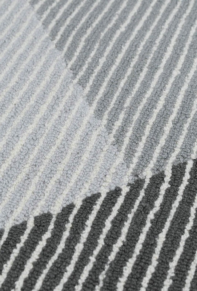 Pinstripe Handmade NZ Wool Rug | Seal - Enquire now for availability