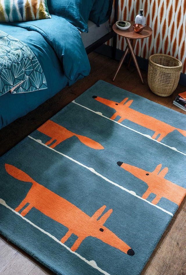 Scion Mr Fox Denim Designer Rug | by Brink & Campman