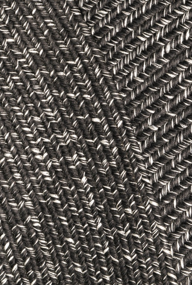 Season Stripe Round Rug | Charcoal