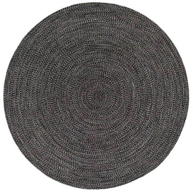 Season Stripe Round Rug | Charcoal