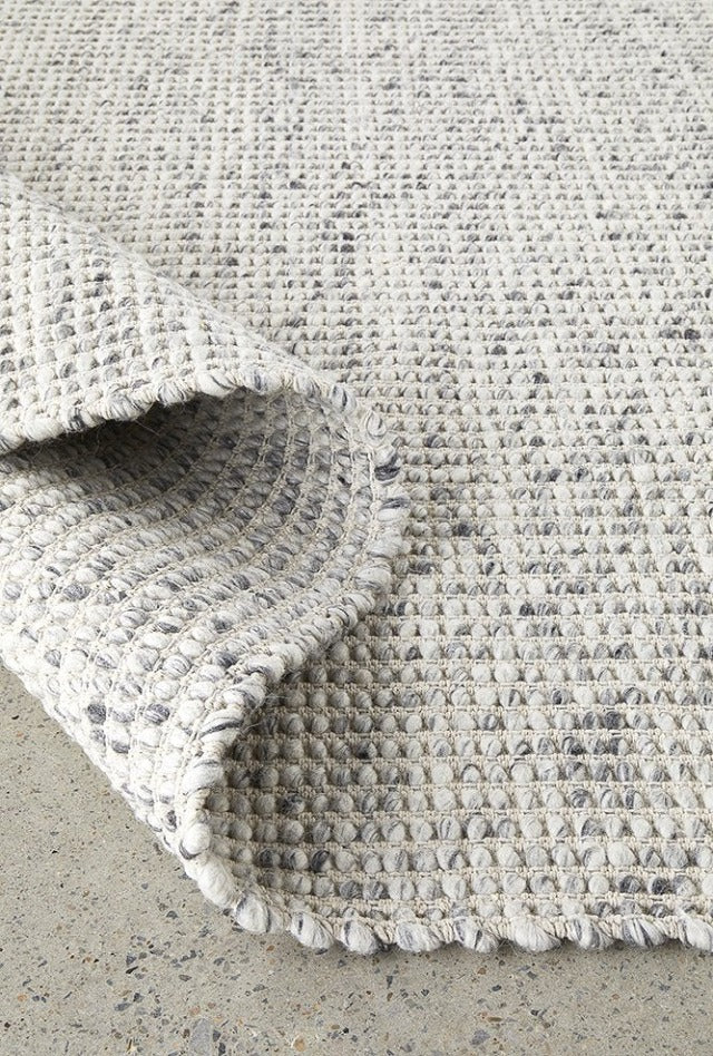 Carlos Felted Wool Rug | Grey Natural