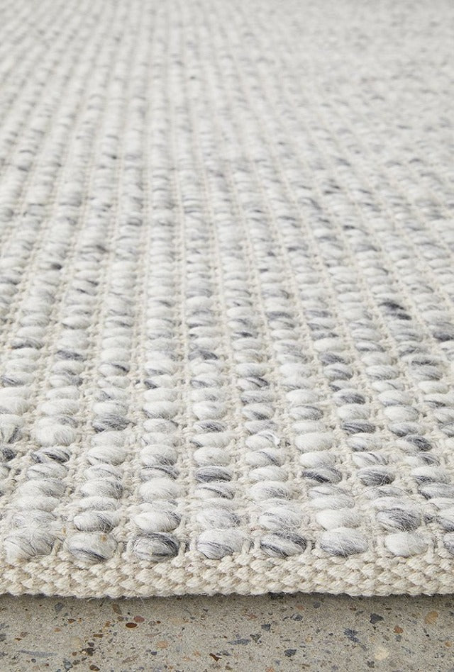 Carlos Felted Wool Rug | Grey Natural