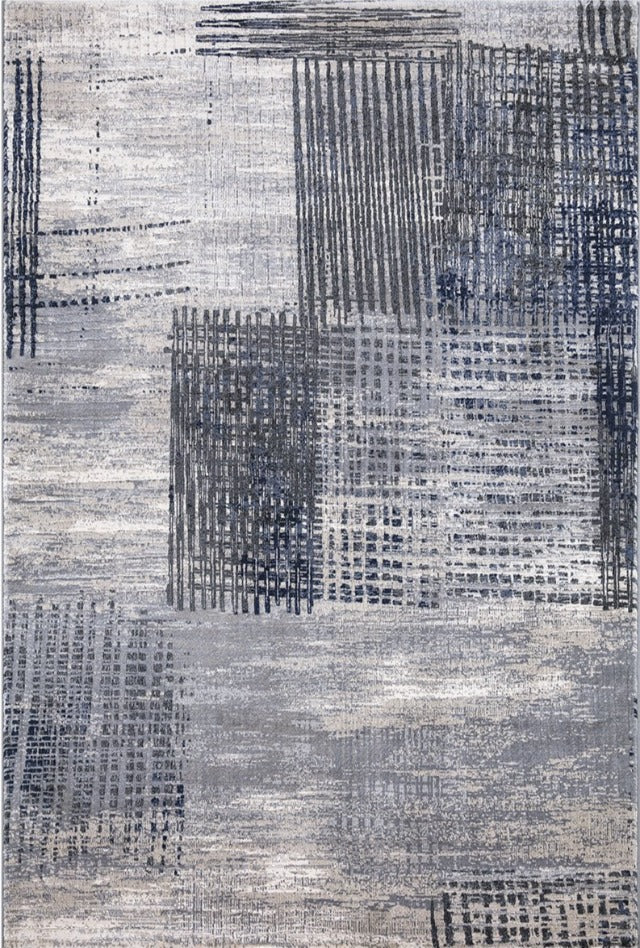 Fraser Rug | Beige Silver Blue