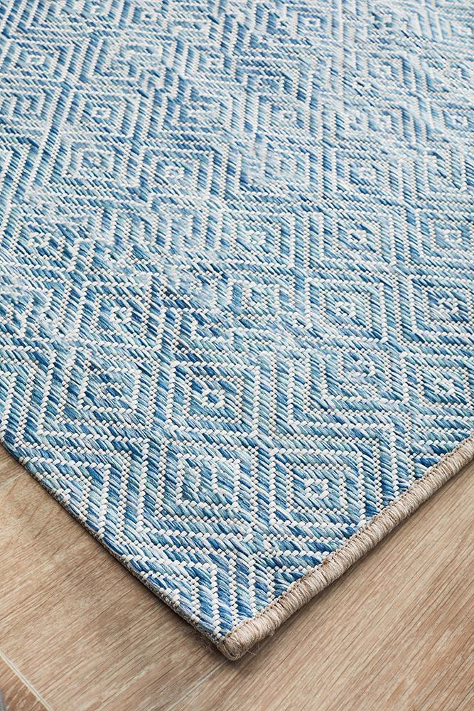 Terrace 5500 Blue Outdoor Runner Rug