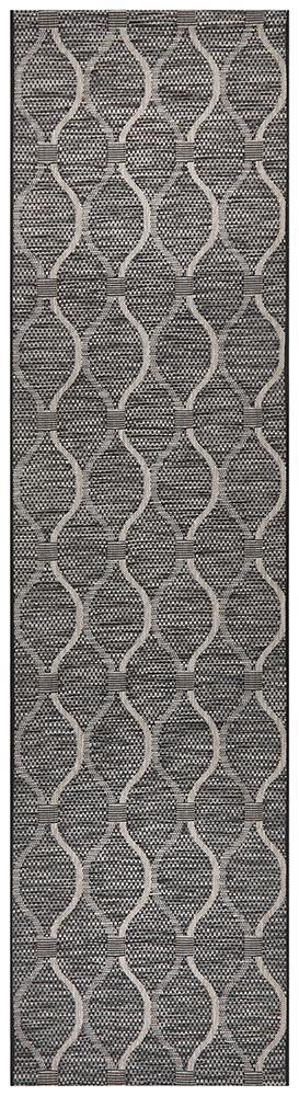 Terrace 5501 Black Outdoor Runner Rug