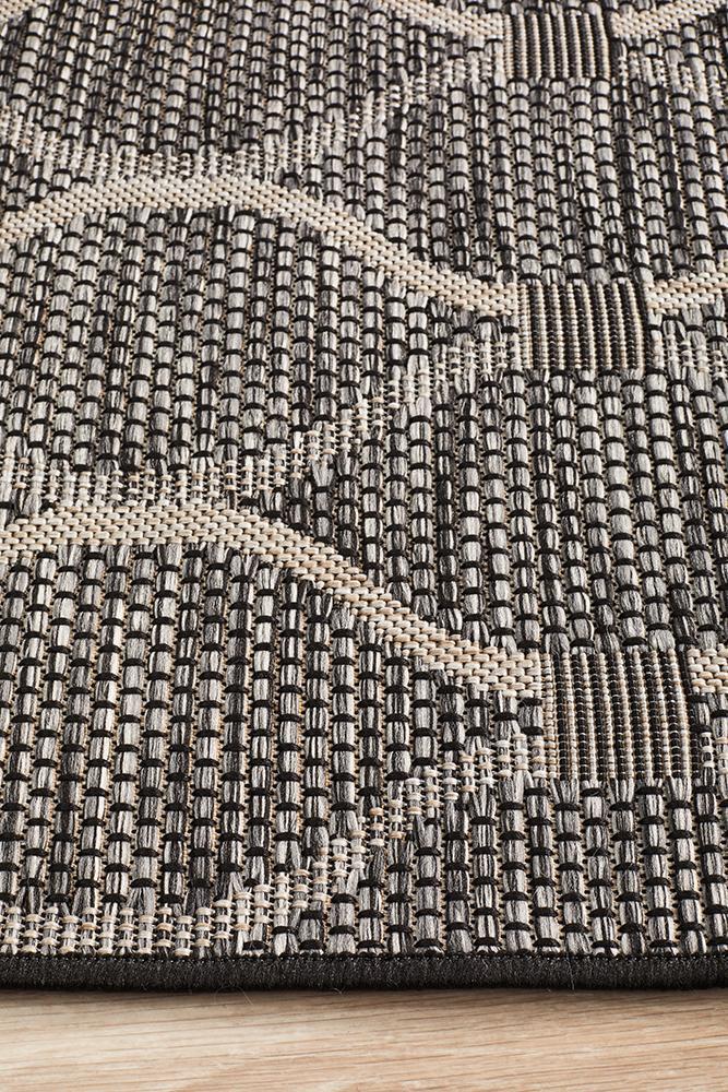 Terrace 5501 Black Outdoor Runner Rug