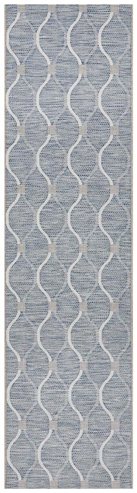 Terrace 5501 Blue Outdoor Runner Rug