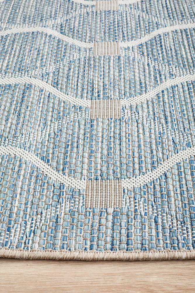 Terrace 5501 Blue Outdoor Runner Rug