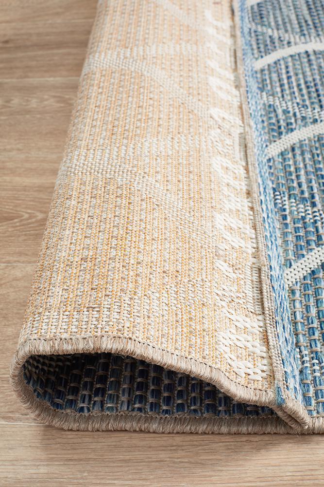 Terrace 5501 Blue Outdoor Runner Rug