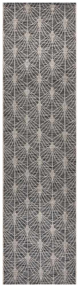 Terrace 5502 Black Outdoor Runner Rug