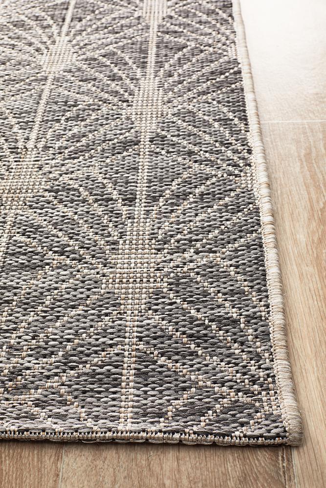 Terrace 5502 Black Outdoor Runner Rug