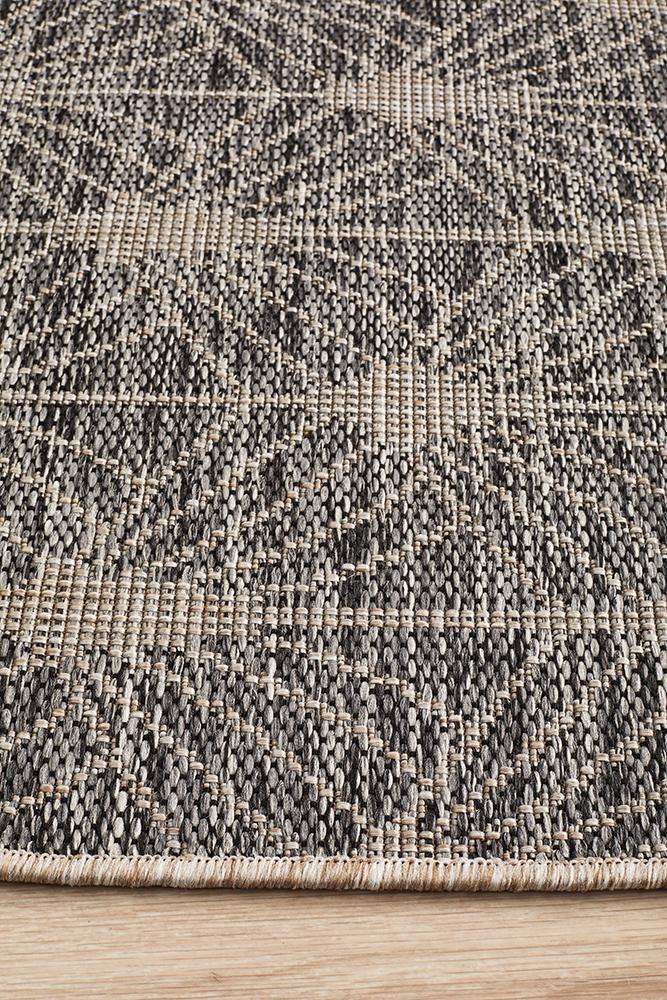 Terrace 5502 Black Outdoor Runner Rug