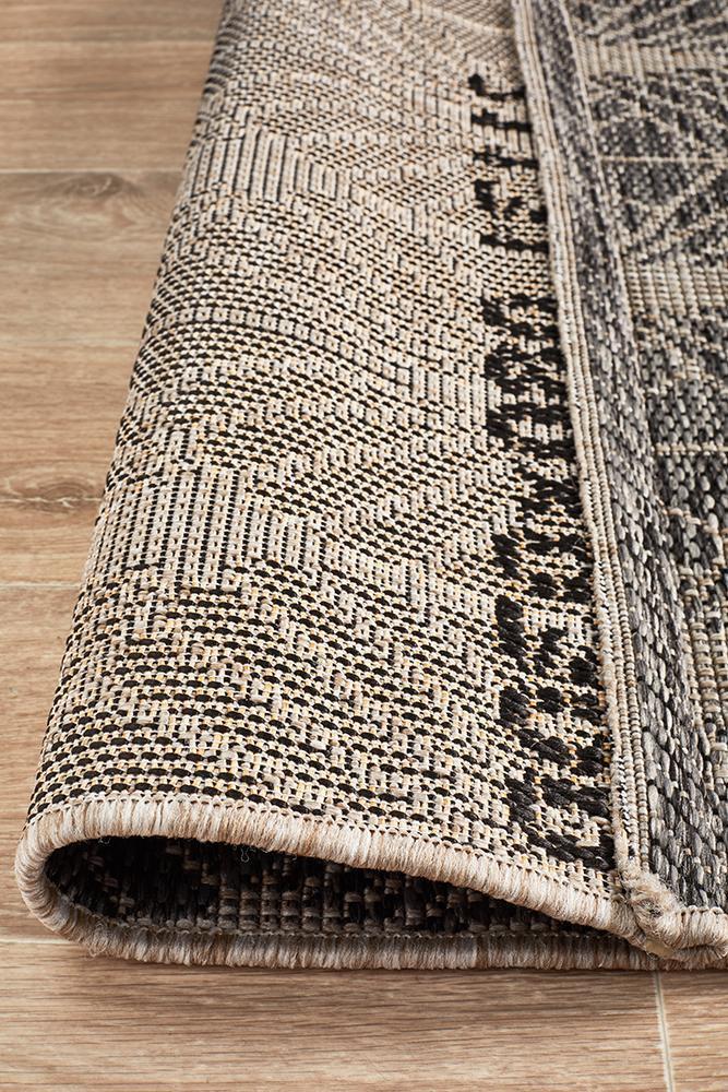 Terrace 5502 Black Outdoor Runner Rug