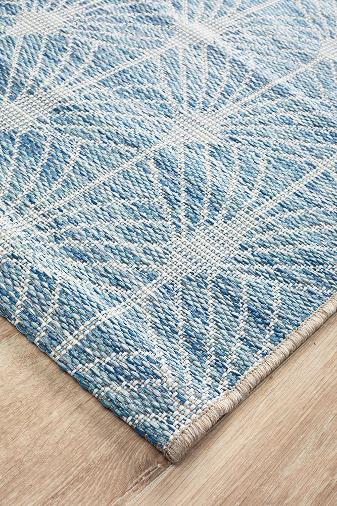 Terrace 5502 Blue Outdoor Runner Rug