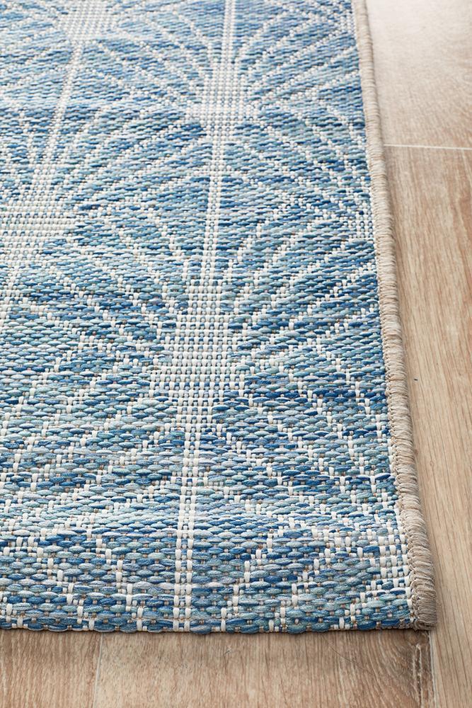 Terrace 5502 Blue Outdoor Runner Rug