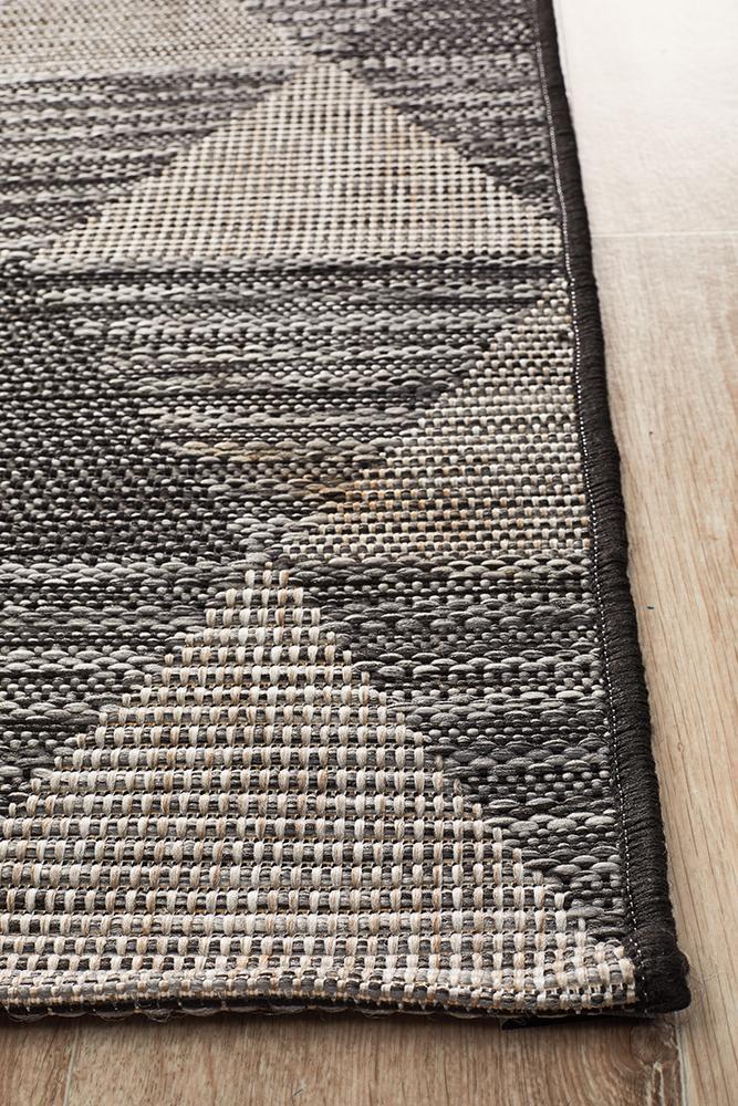 Terrace 5503 Black Outdoor Runner Rug