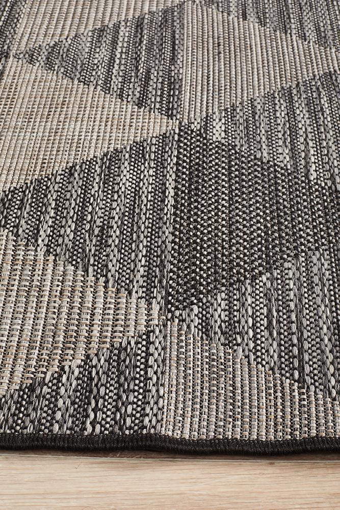 Terrace 5503 Black Outdoor Runner Rug