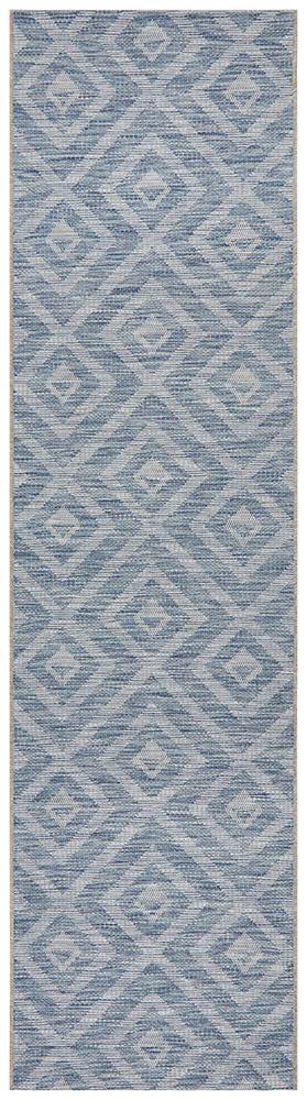 Terrace 5504 Blue Outdoor Runner Rug