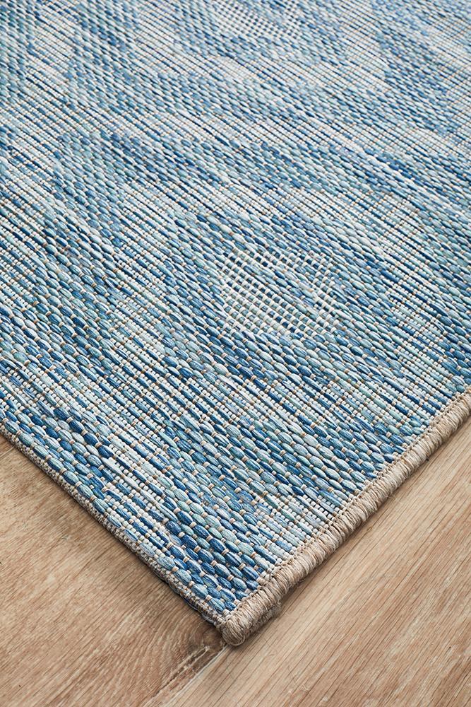 Terrace 5504 Blue Outdoor Runner Rug