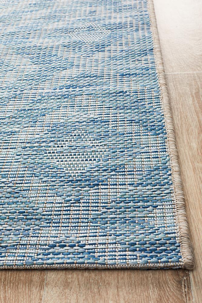 Terrace 5504 Blue Outdoor Runner Rug