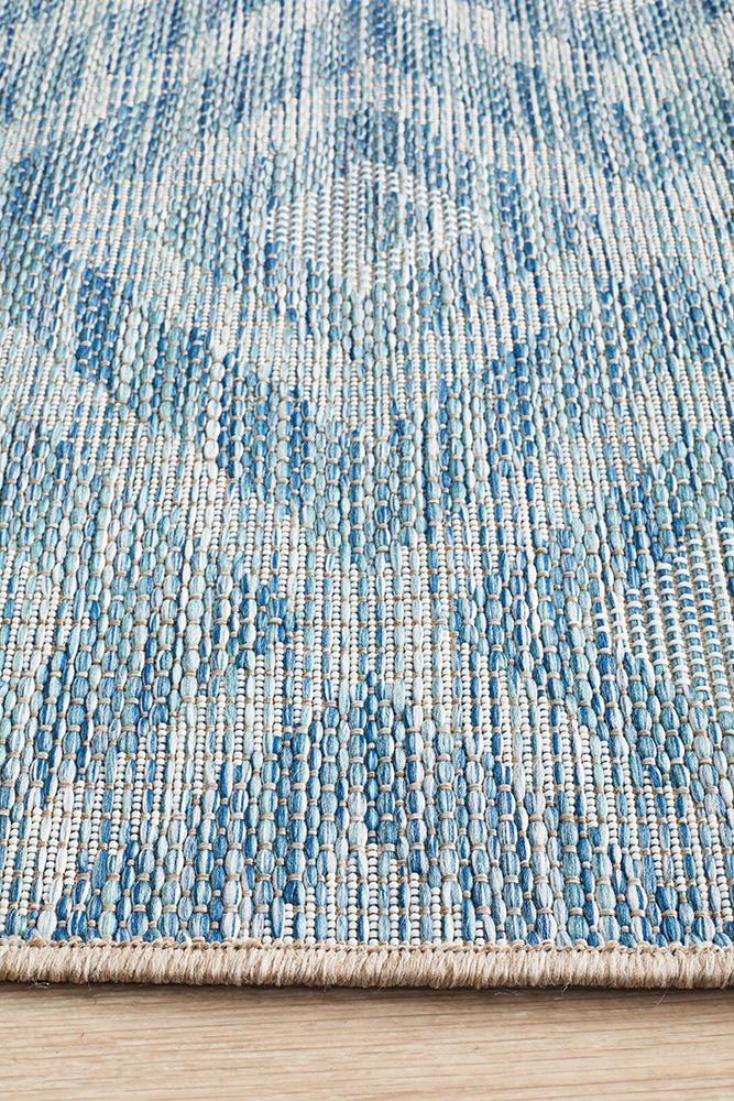 Terrace 5504 Blue Outdoor Runner Rug