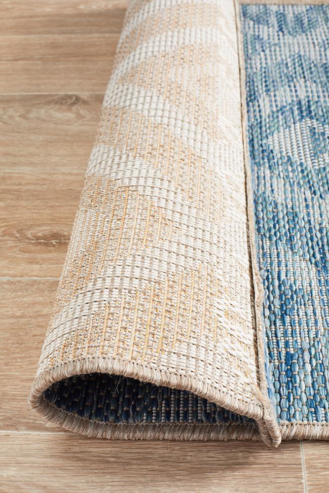 Terrace 5504 Blue Outdoor Runner Rug