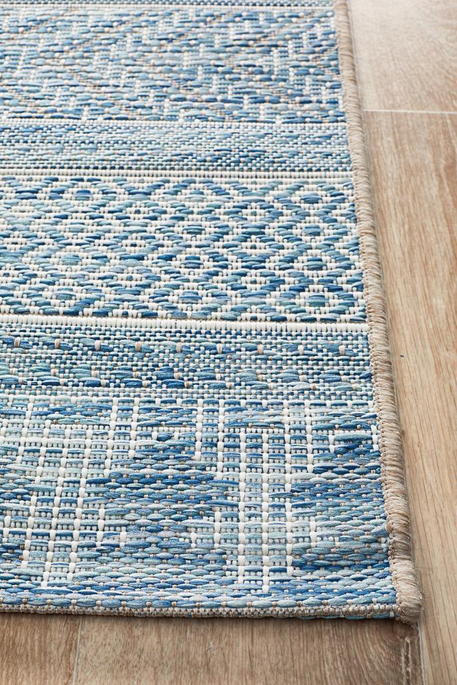 Terrace 5505 Blue Outdoor Runner Rug