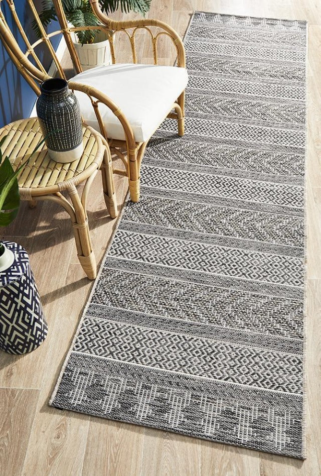 Terrace 5505 Grey Outdoor Runner Rug