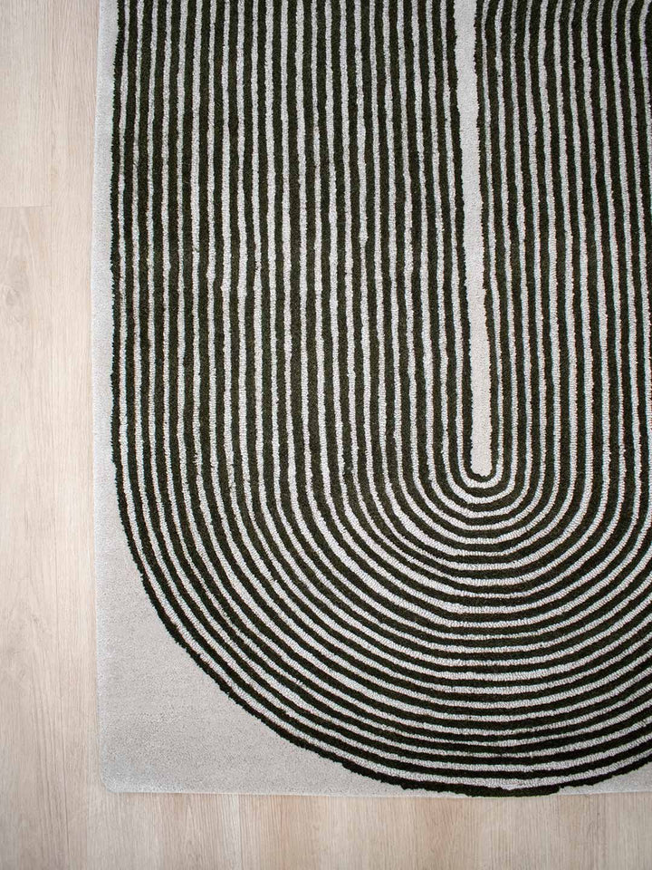 Viper Olive Rug | Green - Enquiry now for availability