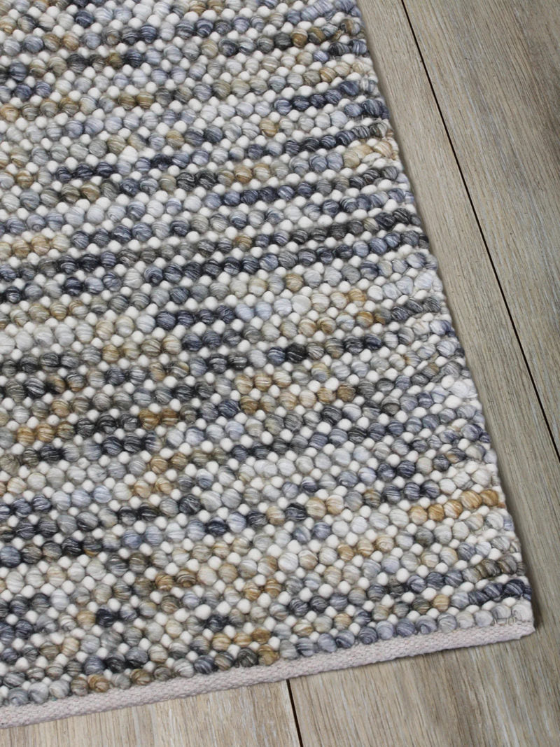 Magic Mineral | Blue Grey Gold Copper Wool Rug | Enquire now for availability
