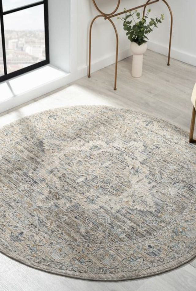 Lisa 6753 Taupe Round Rug