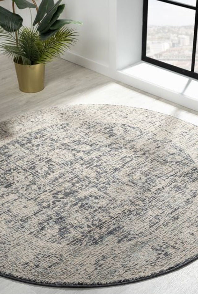 Anderson 6739 Round Rug | Charcoal