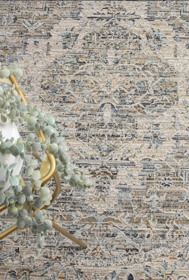 Lisa 6753 Taupe Round Rug